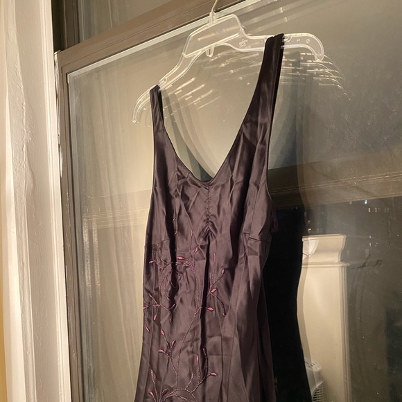 90’s Patricia Pepe Embroidered Satin Dress - Picture 6 of 8